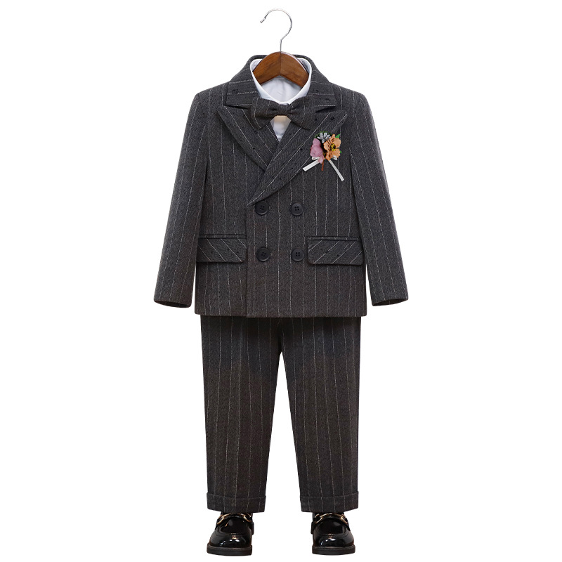 男童英倫條紋小西服