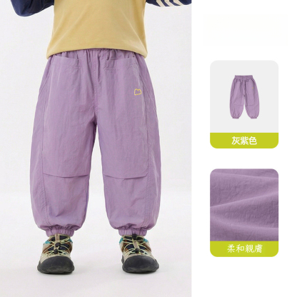 兒童春季戶外風四級防潑水休閒褲