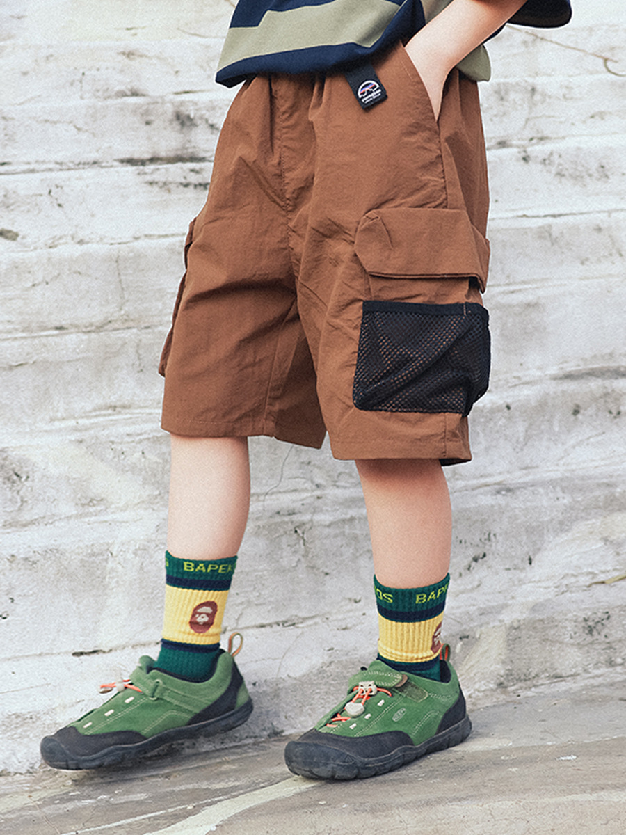 兒童山系個性大口袋短褲
