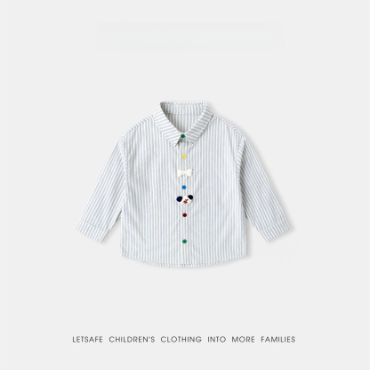 男童條紋純棉襯衫