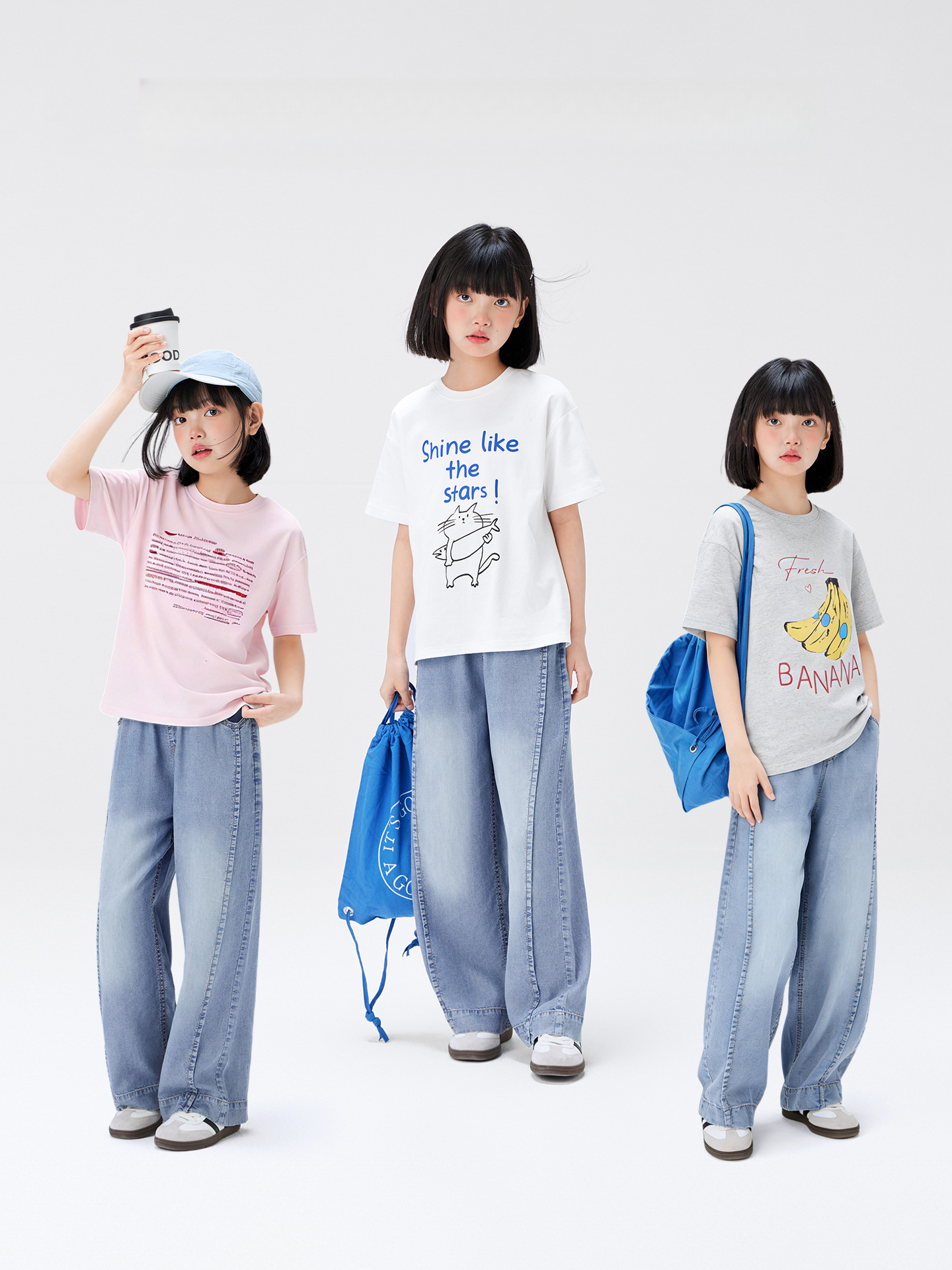 女童夏季萊賽爾天絲牛仔褲