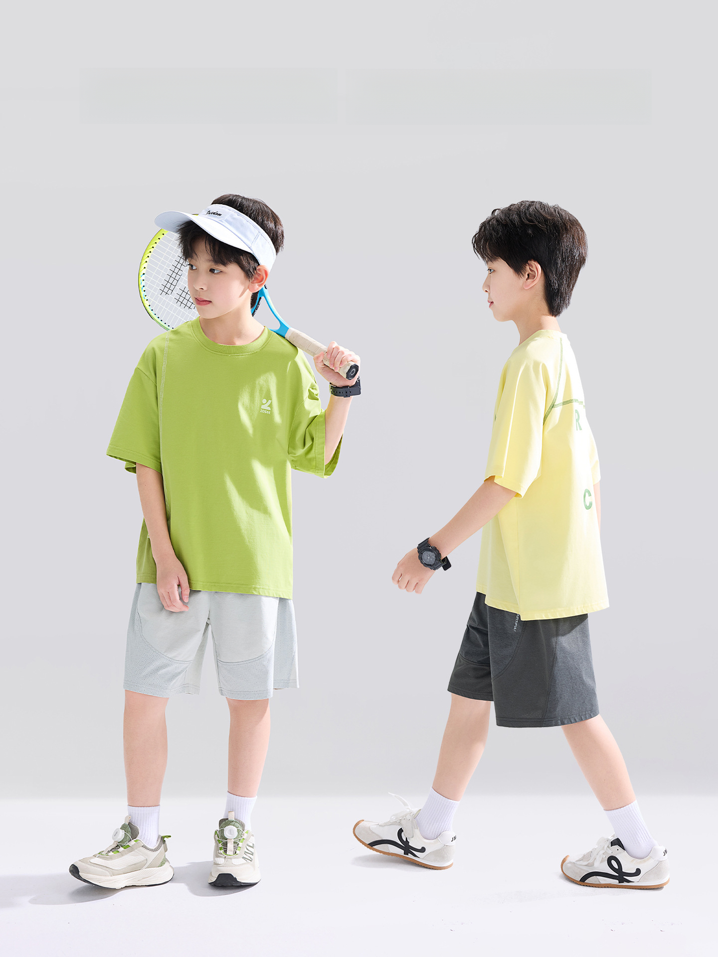 男童宣紙速乾涼感防曬網眼五分褲