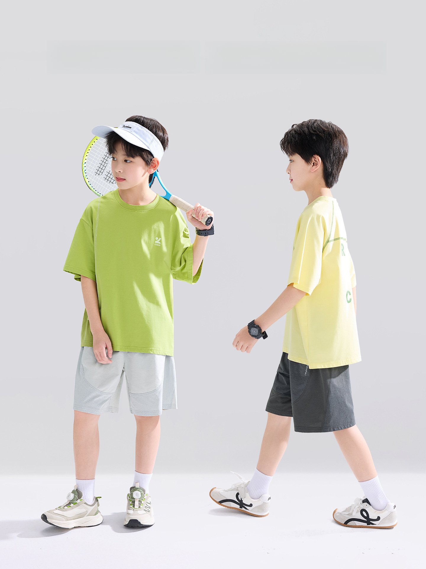 男童宣紙速乾涼感防曬網眼五分褲