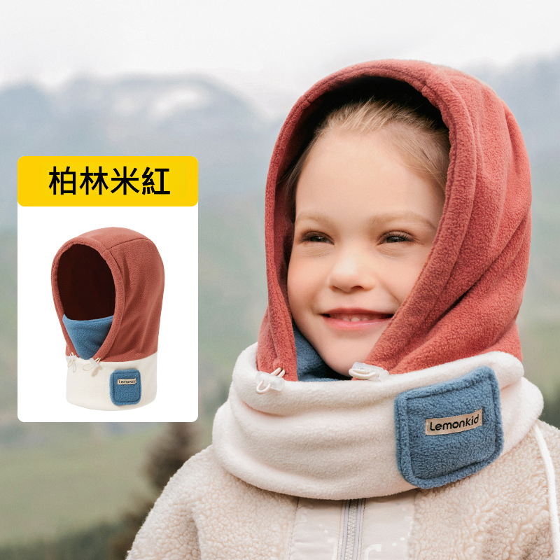 兒童冬帽圍手套一體