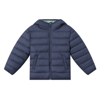 兒童秋冬雲感連帽防潑水棉服