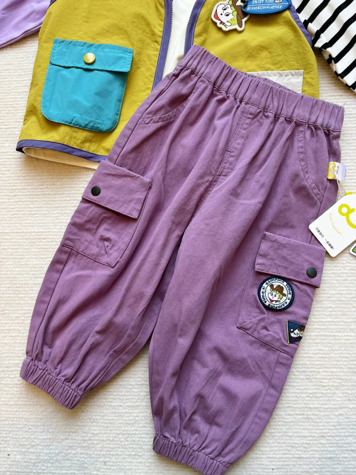 兒童工裝馬甲春季套裝