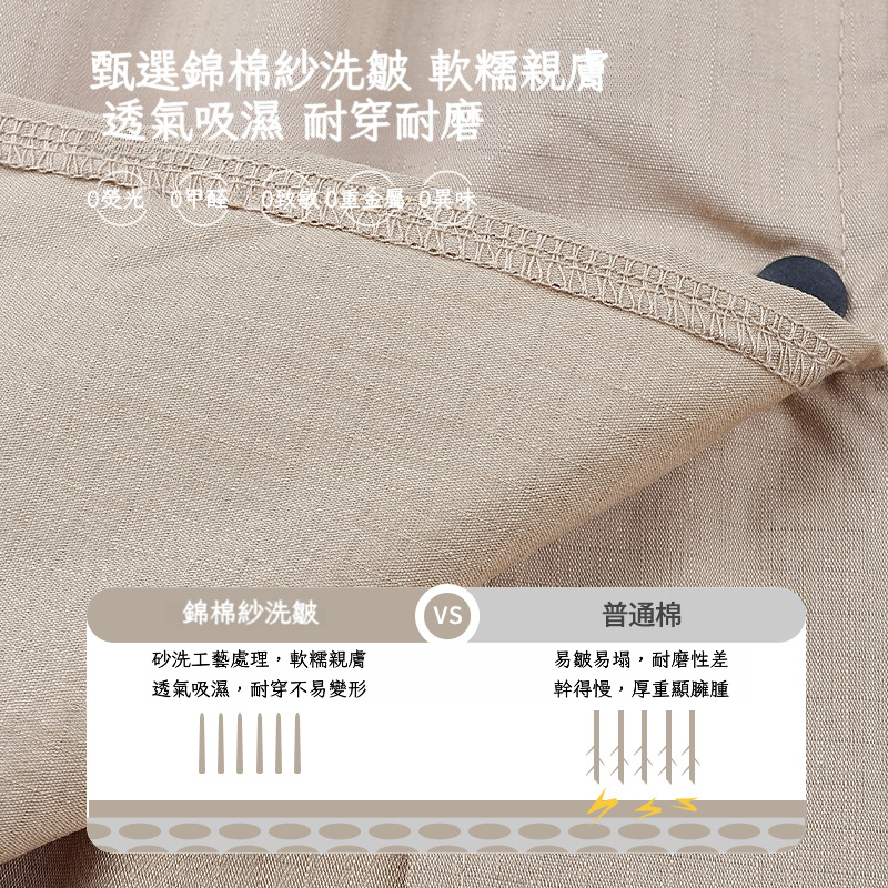 親子裝女童休閒水洗棉柔軟A字裙