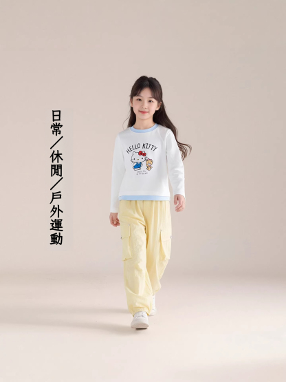 春秋款兒童長袖圓領上衣打底衫