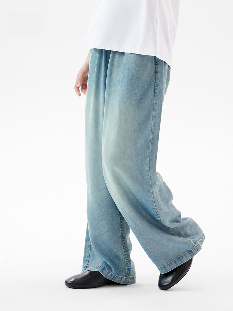 女童夏季天絲薄款牛仔褲