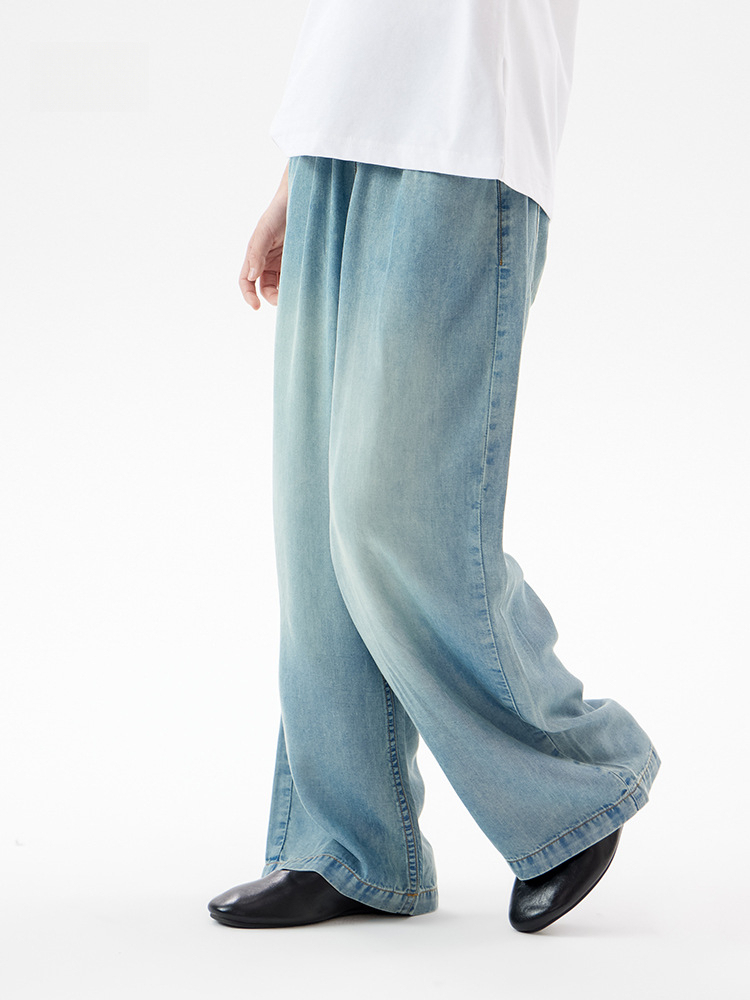 女童夏季天絲薄款牛仔褲