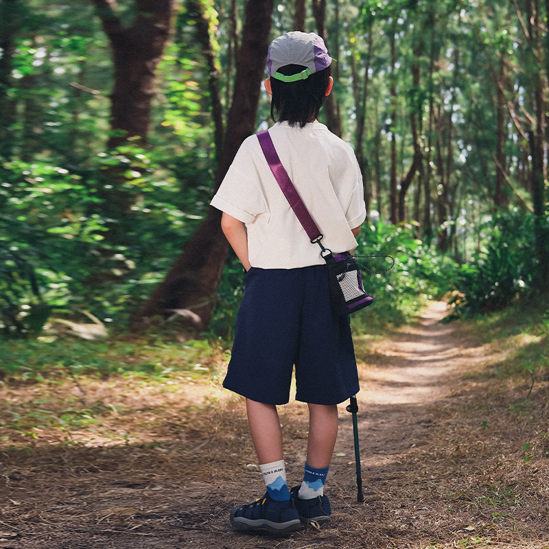 男童夏季撞色口袋短袖短褲運動套裝