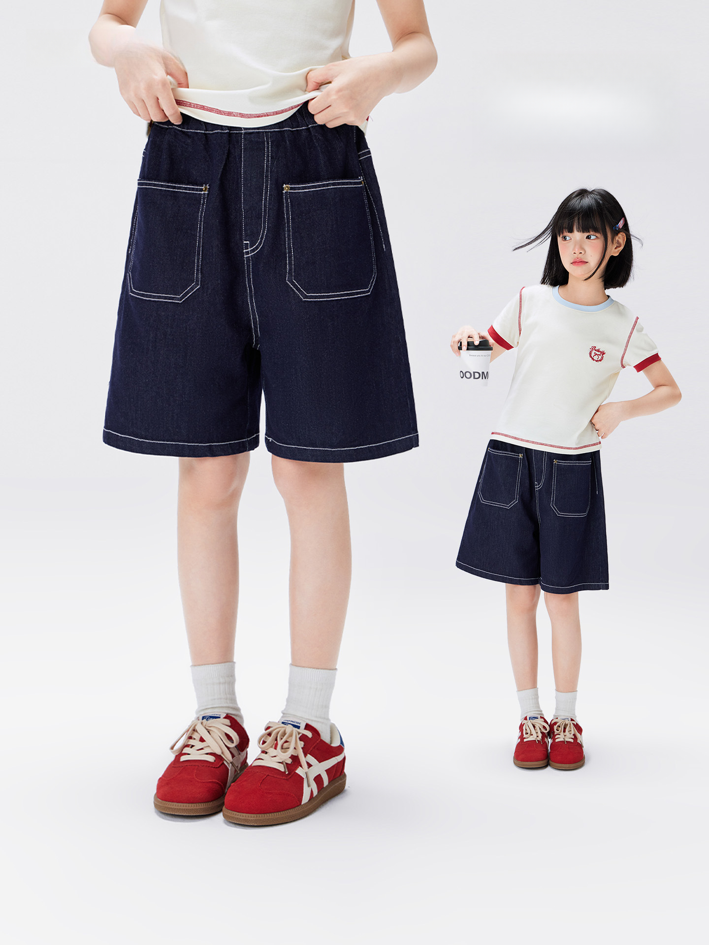 女童夏季防褪色五分褲