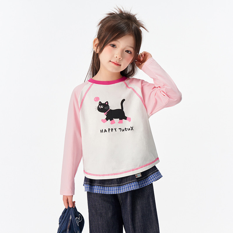 春季女童中大童牛仔褲