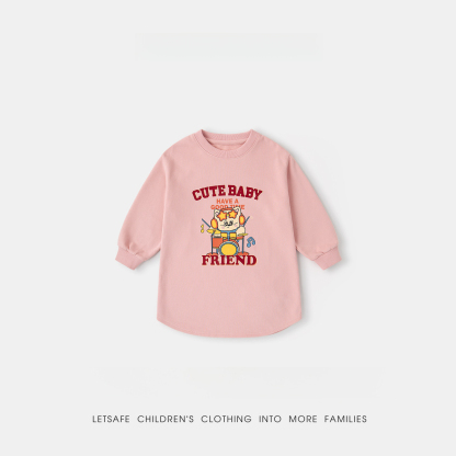 春季新款女童長袖衛衣裙