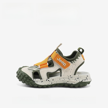 女童軟底防滑運動鏤空網沙灘涼鞋