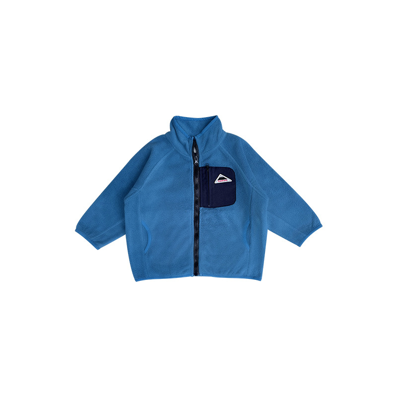 秋冬兒童搖粒絨外套立領上衣