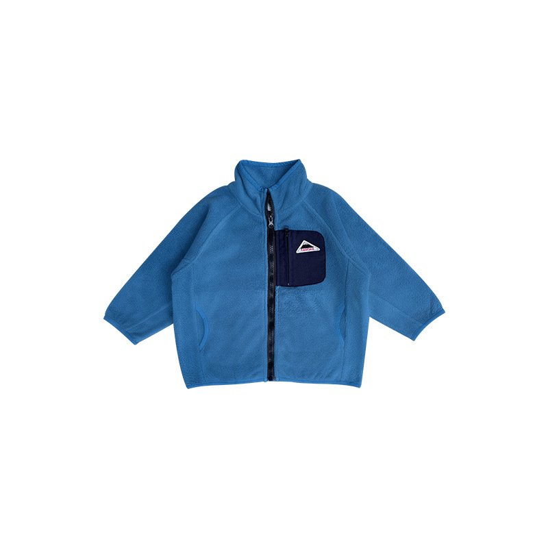 秋冬兒童搖粒絨外套立領上衣