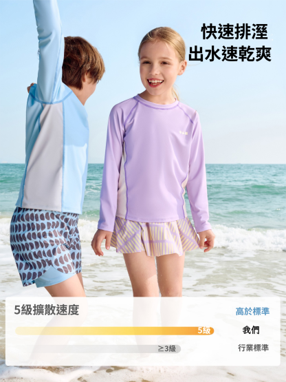 兒童分體防曬泳衣