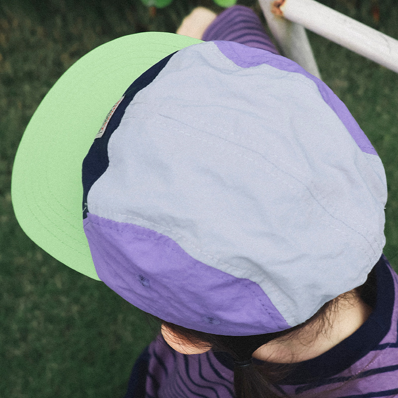 中大童春季撞色拼接多巴胺速乾棒球鴨舌帽