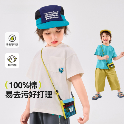 男童純棉夏季短袖T恤