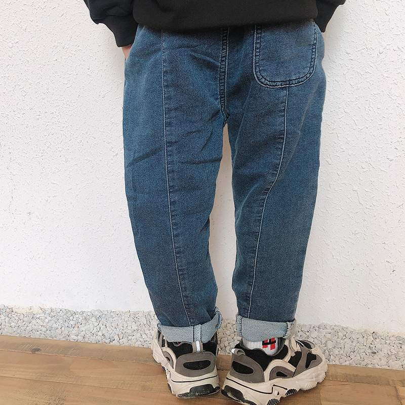 日系初秋兒童牛仔褲