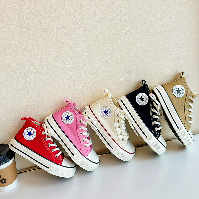 兒童高幫帆布鞋