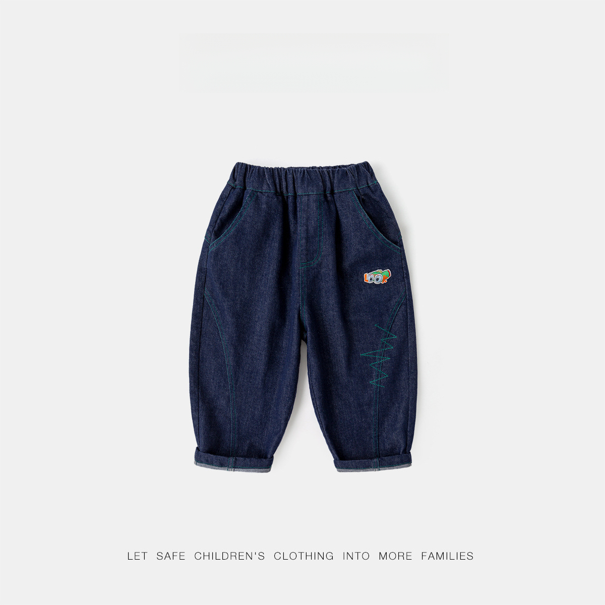 兒童牛仔褲新款春裝