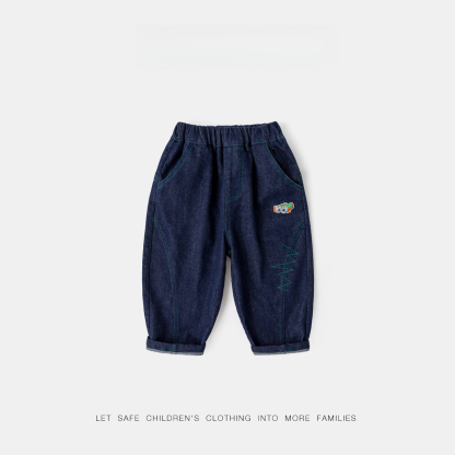 兒童牛仔褲新款春裝