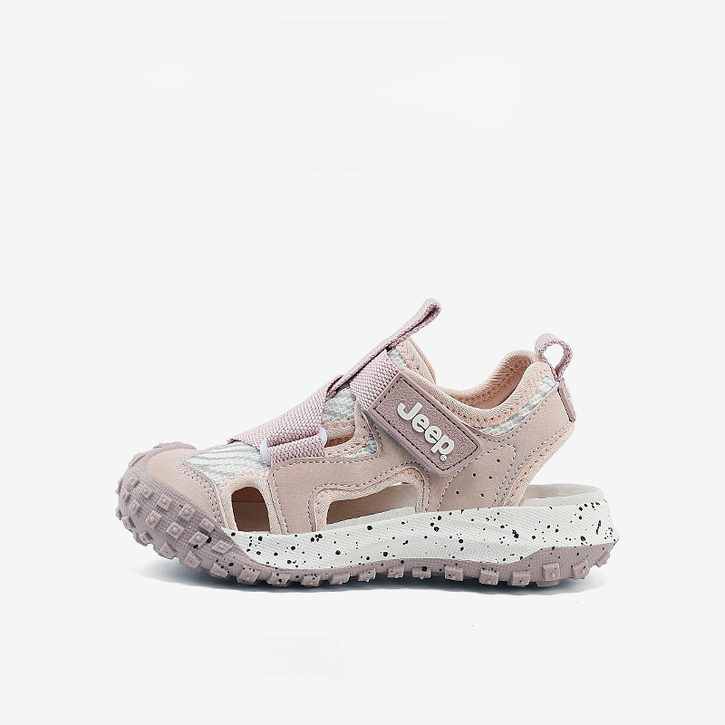 女童軟底防滑運動鏤空網沙灘涼鞋
