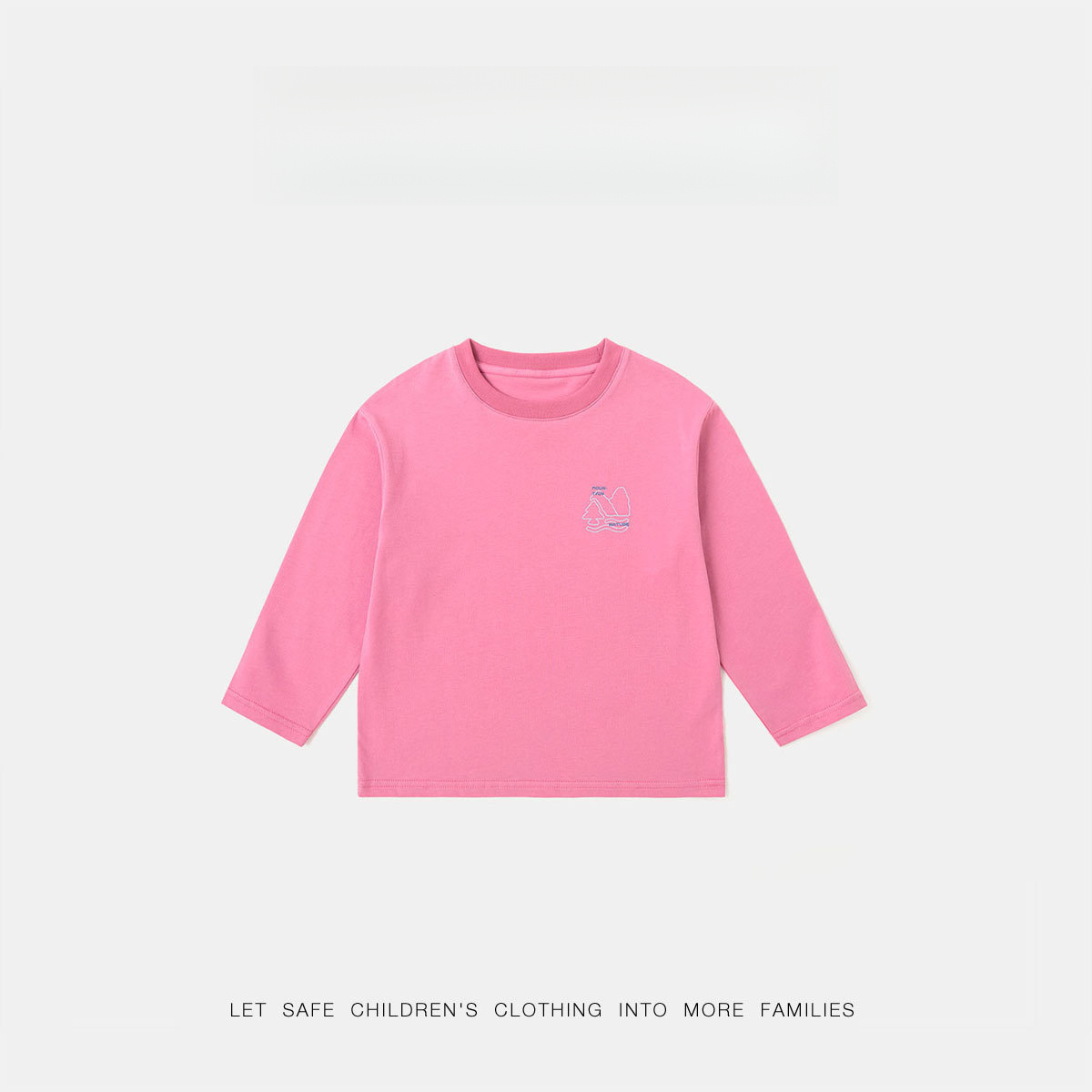 春季兒童彩繪小山長袖上衣