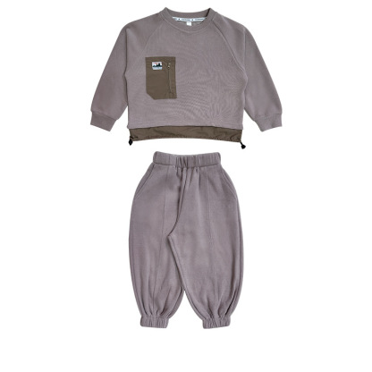 秋季兒童戶外運動套裝保暖衛衣褲套裝