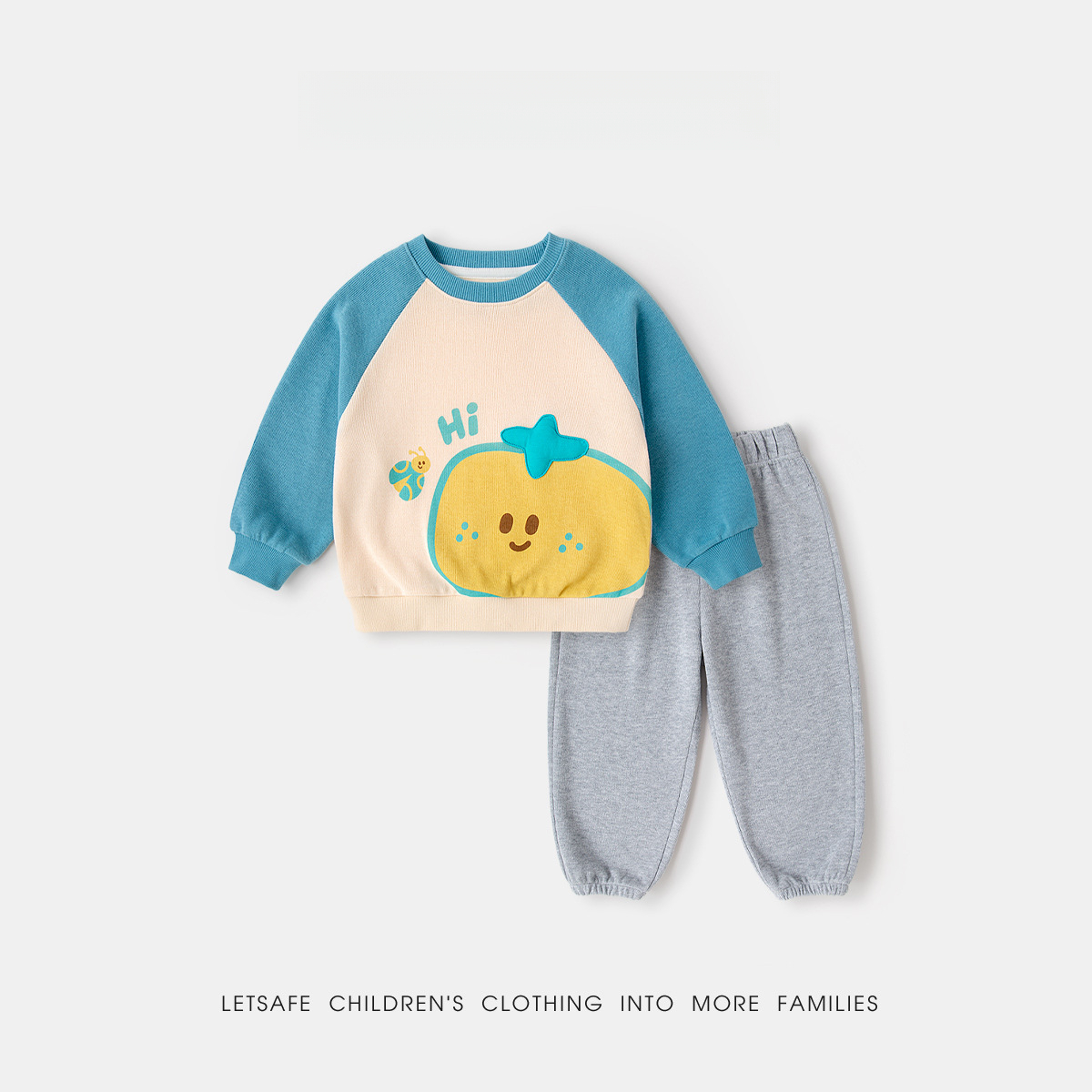 兒童卡通衛衣衛褲套裝