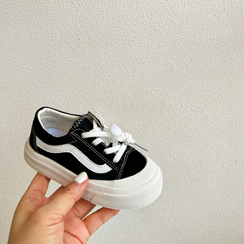 兒童韓版厚底低幫板鞋帆布鞋