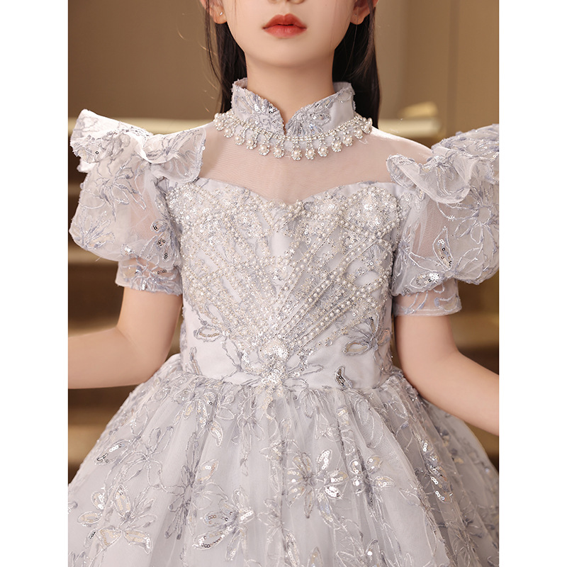 兒童泡泡袖高端公主裙