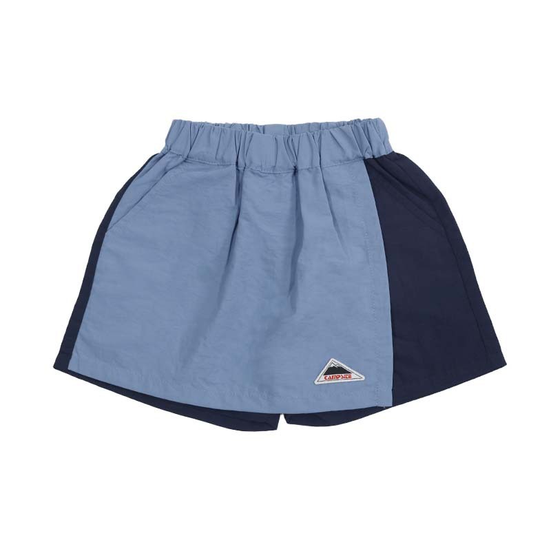 兒童多巴胺撞色拼接裙褲親子裝