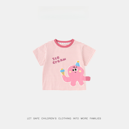 海洋樂園兒童卡通立體短袖T恤