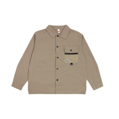 秋季男童撞色拼接工裝襯衣