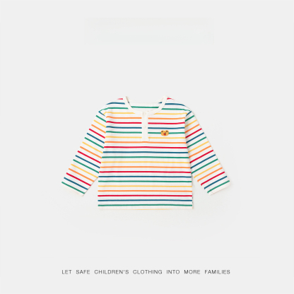 [100%全棉]春季兒童條紋長袖T恤