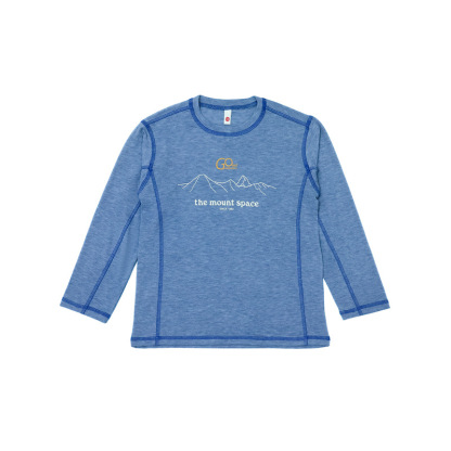 男童春季戶外明綫撞色速乾長袖T恤