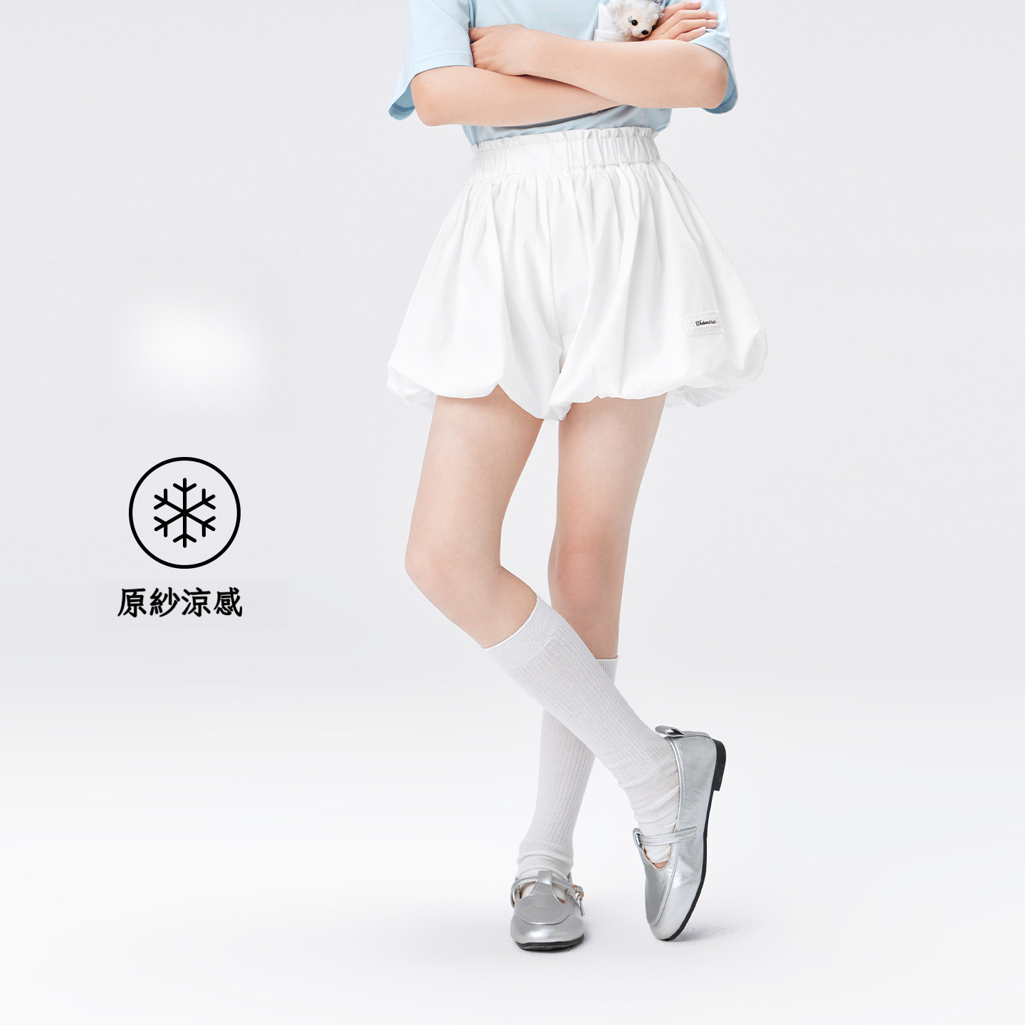 女童原紗花苞短裙