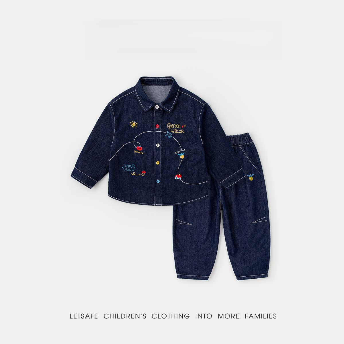 兒童萌趣牛仔套裝