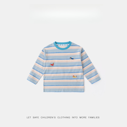 春季童裝長袖條紋T賉