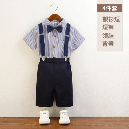 男童春夏韓版條紋背帶褲