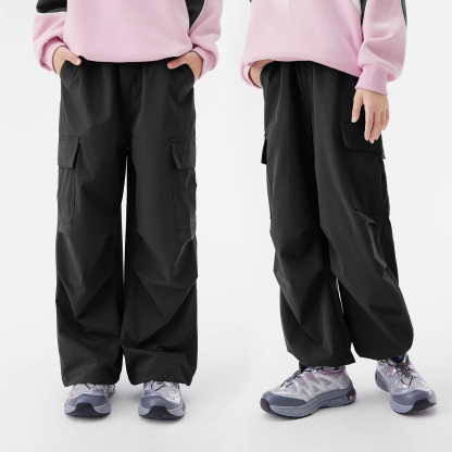 春秋女童大口袋工裝褲