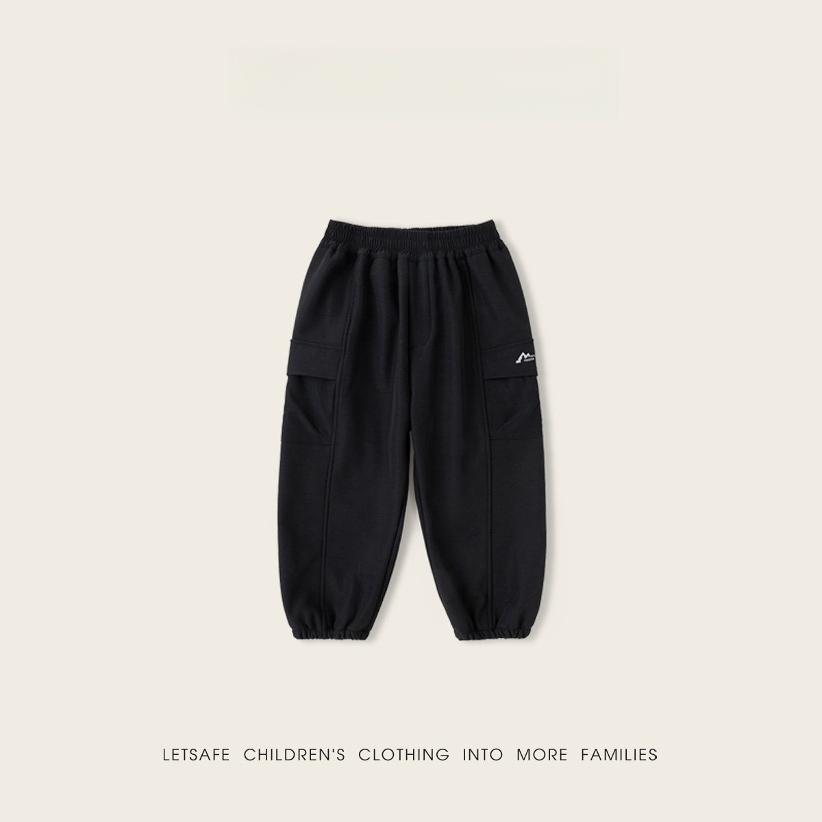 兒童秋冬加絨工裝褲