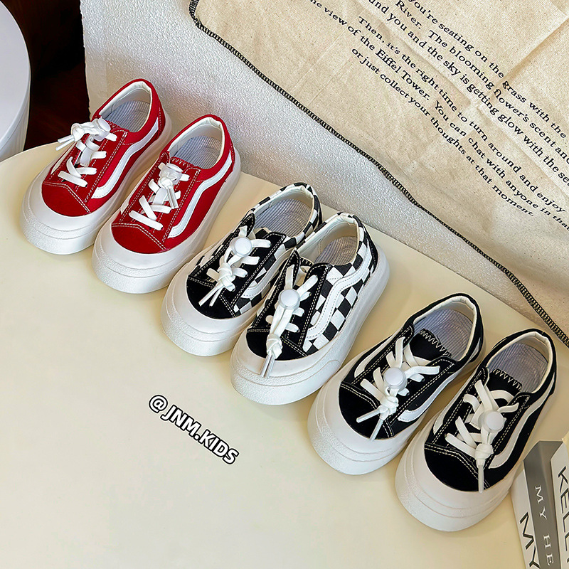 兒童韓版厚底低幫板鞋帆布鞋