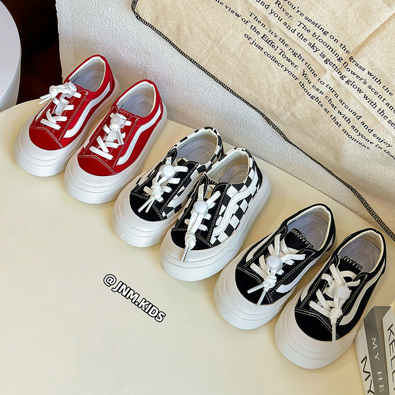 兒童韓版厚底低幫板鞋帆布鞋