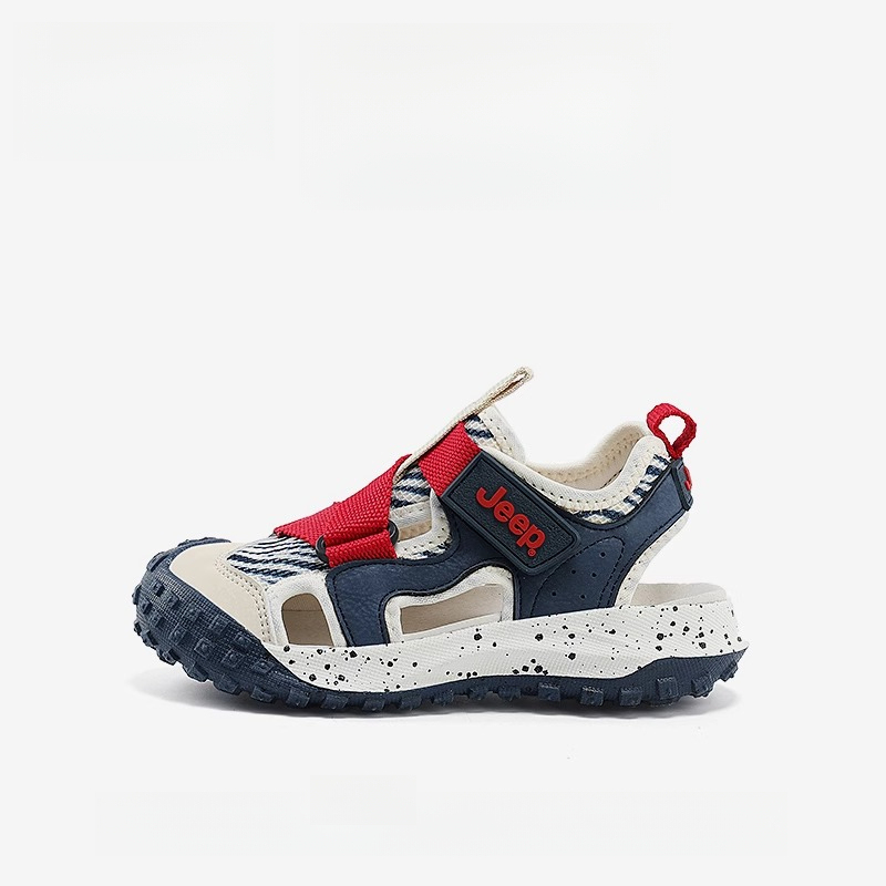 女童軟底防滑運動鏤空網沙灘涼鞋