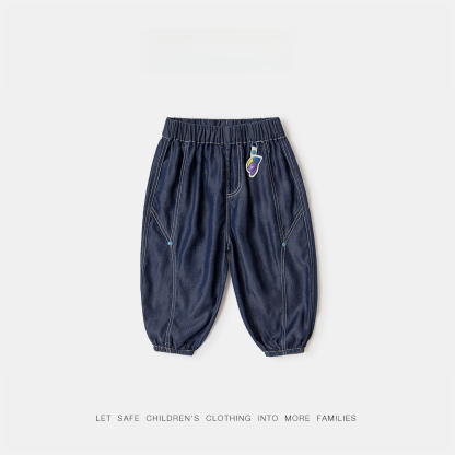 兒童天絲軟牛仔防蚊褲