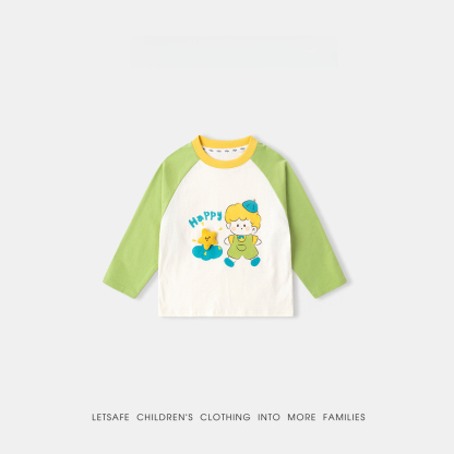 兒童7A抑菌長袖卡通T恤